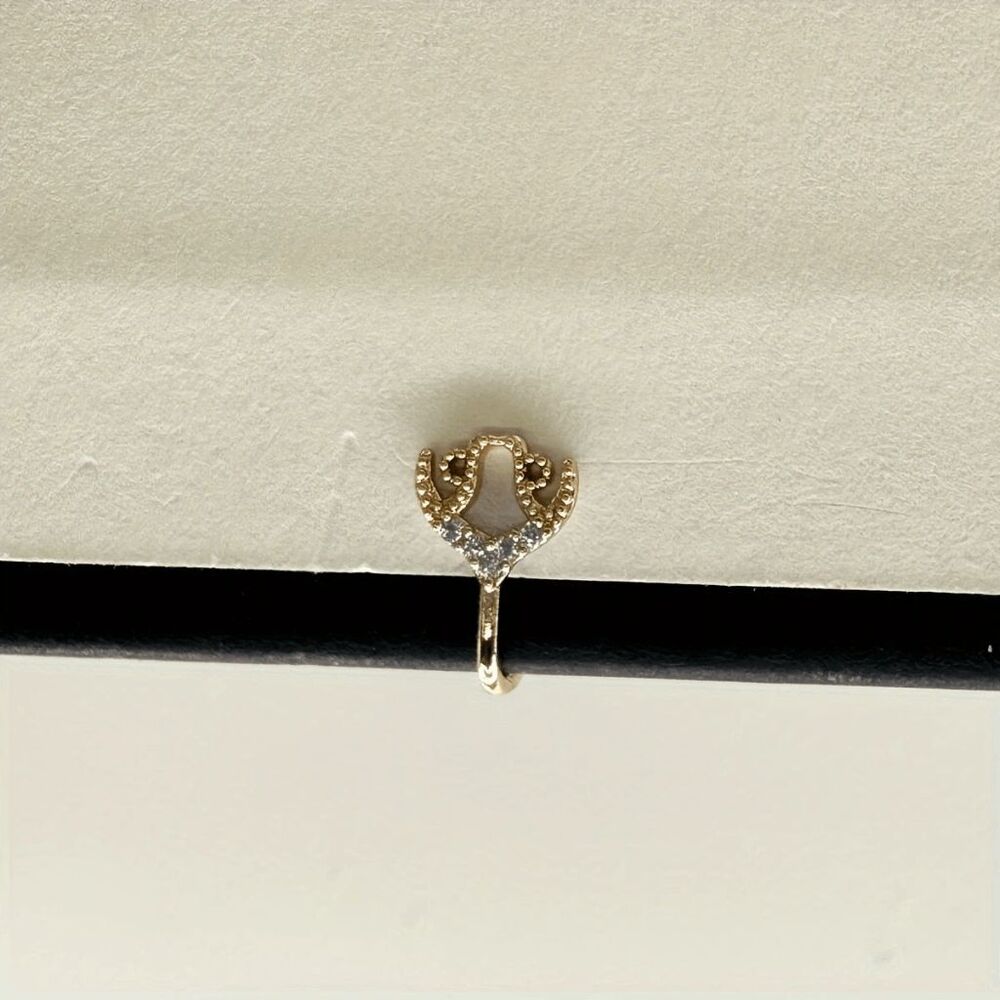 MERMAID TAIL DIAMOND NOSE RING - Picture 2 of 4